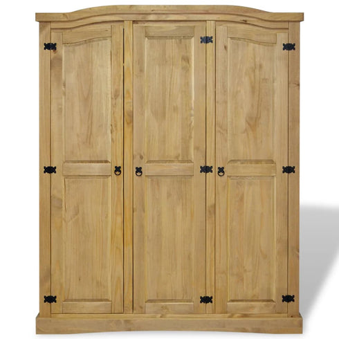 Maison Madeleine -  Wardrobe Mexican Pine Corona Range 3 Doors